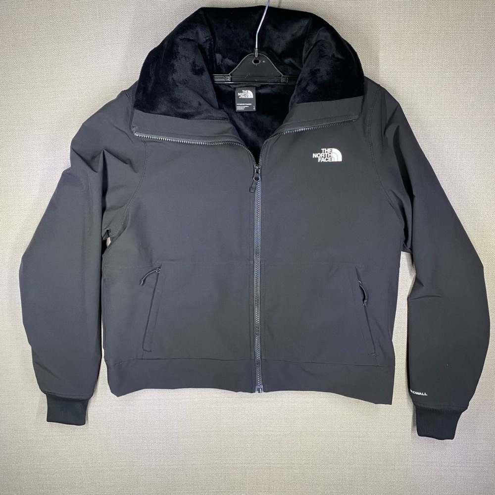 The North Face Womens Shelbe Raschel Faux Fur Lined Jacket Black Size Large